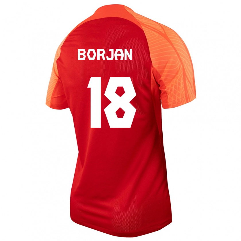 Kandiny Muži Kanadské Milan Borjan #18 Oranžová Dresy Hazai Csapatmez 24-26 Triĭká