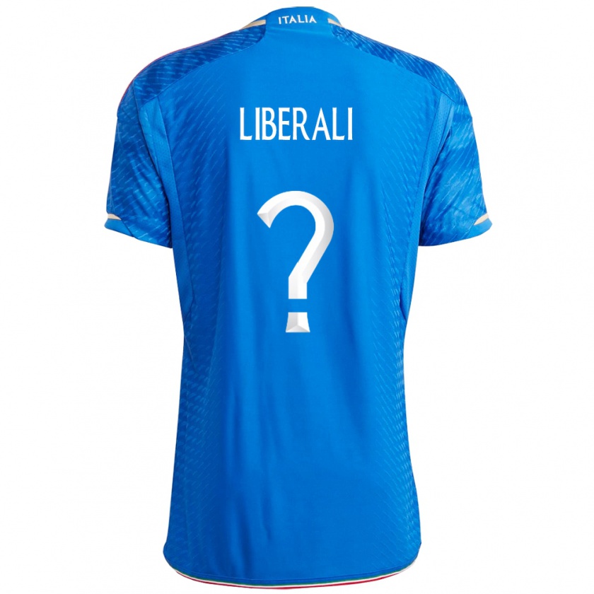 Kandiny Muži Taliansko Mattia Liberali #0 Modrá Dresy Hazai Csapatmez 24-26 Triĭká
