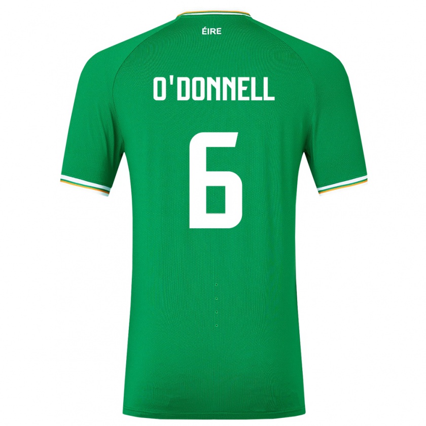 Kandiny Muži Írsko Luke O'donnell #6 Zelená Dresy Hazai Csapatmez 24-26 Triĭká