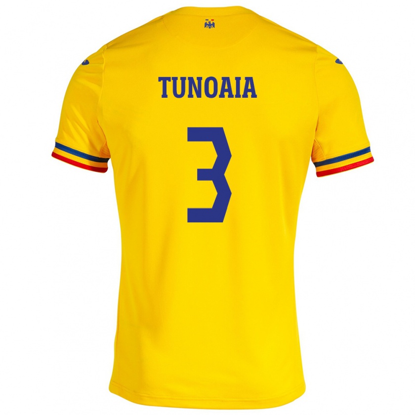 Kandiny Muži Rumunsko Alexandra Tunoaia #3 Žltá Dresy Hazai Csapatmez 24-26 Triĭká