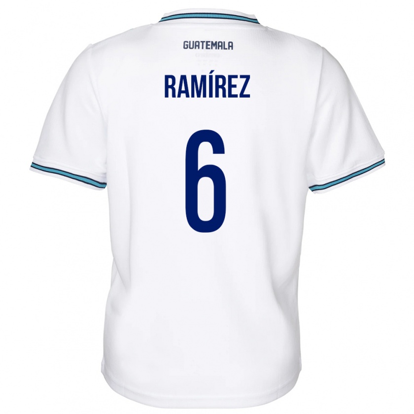 Kandiny Muži Guatemala Kevin Ramírez #6 Biely Dresy Hazai Csapatmez 24-26 Triĭká