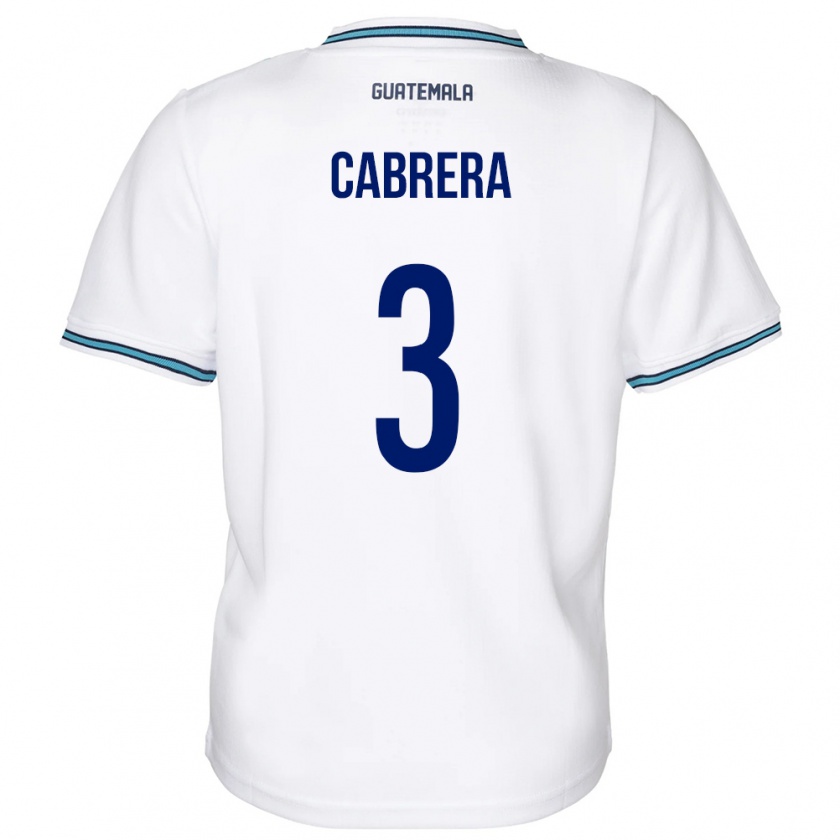 Kandiny Muži Guatemala Gabriel Cabrera #3 Biely Dresy Hazai Csapatmez 24-26 Triĭká
