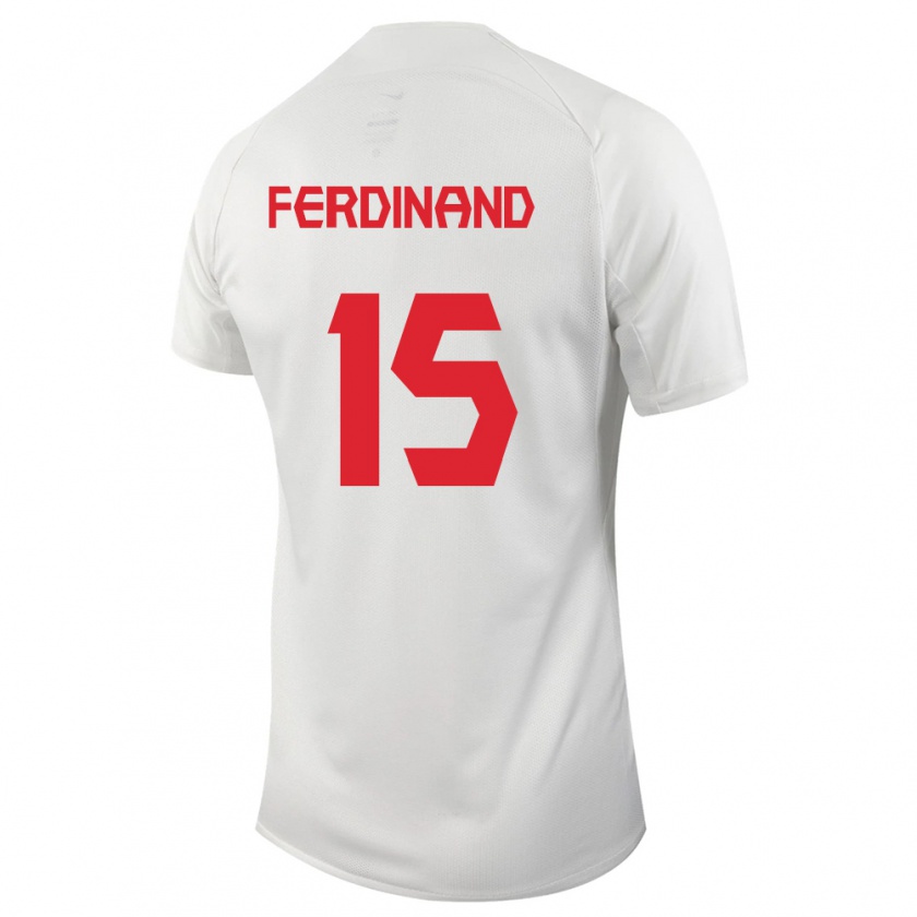 Kandiny Muži Kanadské Keesean Ferdinand #15 Biely Dresy Idegenbeli Csapatmez 24-26 Triĭká