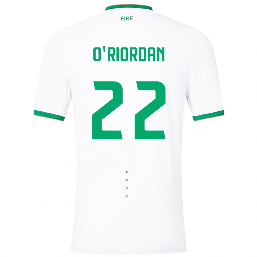 Kandiny Muži Írsko Connor O'riordan #22 Biely Dresy Idegenbeli Csapatmez 24-26 Triĭká