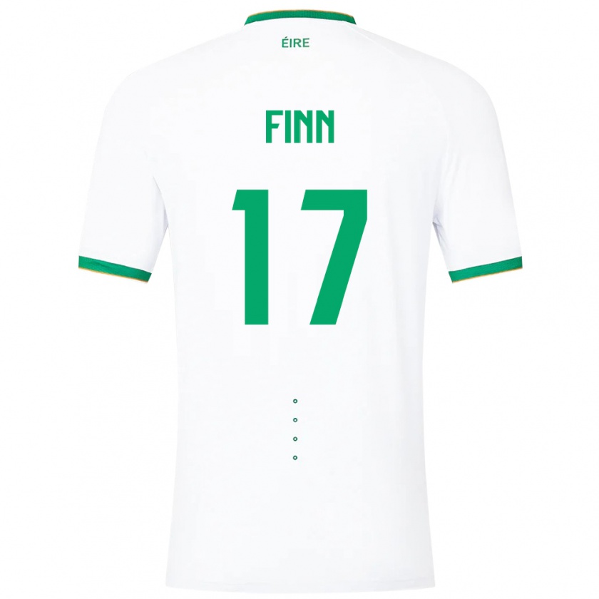 Kandiny Muži Írsko Jamie Finn #17 Biely Dresy Idegenbeli Csapatmez 24-26 Triĭká