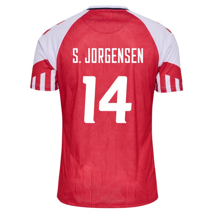 Kandiny Ženy Dánske Sebastian Jorgensen #14 Červená Dresy Hazai Csapatmez 24-26 Triĭká