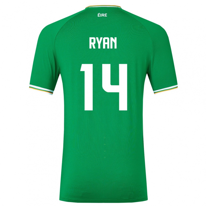 Kandiny Ženy Írsko John Ryan #14 Zelená Dresy Hazai Csapatmez 24-26 Triĭká