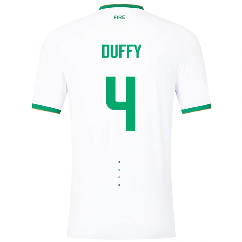 Kandiny Ženy Írsko Shane Duffy #4 Biely Dresy Idegenbeli Csapatmez 24-26 Triĭká