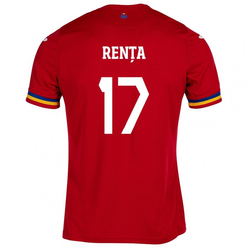 Kandiny Ženy Rumunsko Denis Rența #17 Červená Dresy Idegenbeli Csapatmez 24-26 Triĭká