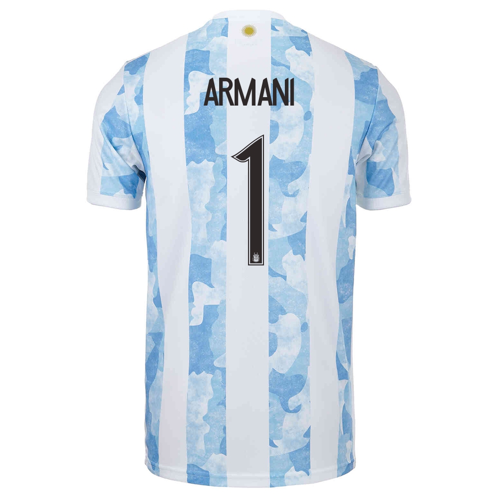 Muži Argentínske Národné Futbalové Mužstvo Franco Armani #1 Domáci Modrá Biela Dresy 2021 Košele Dres