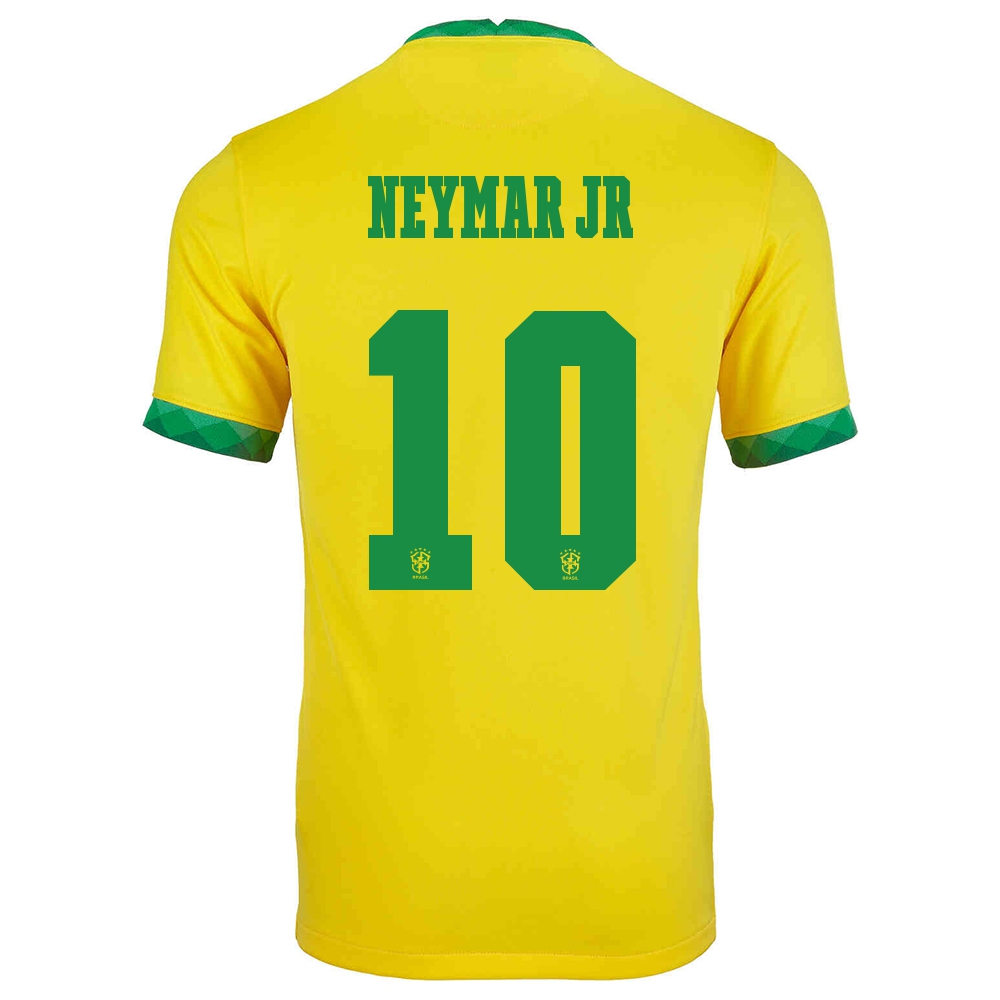 Ženy Brazílske Národné Futbalové Mužstvo Neymar #10 Domáci žltá Dresy 2021 Košele Dres