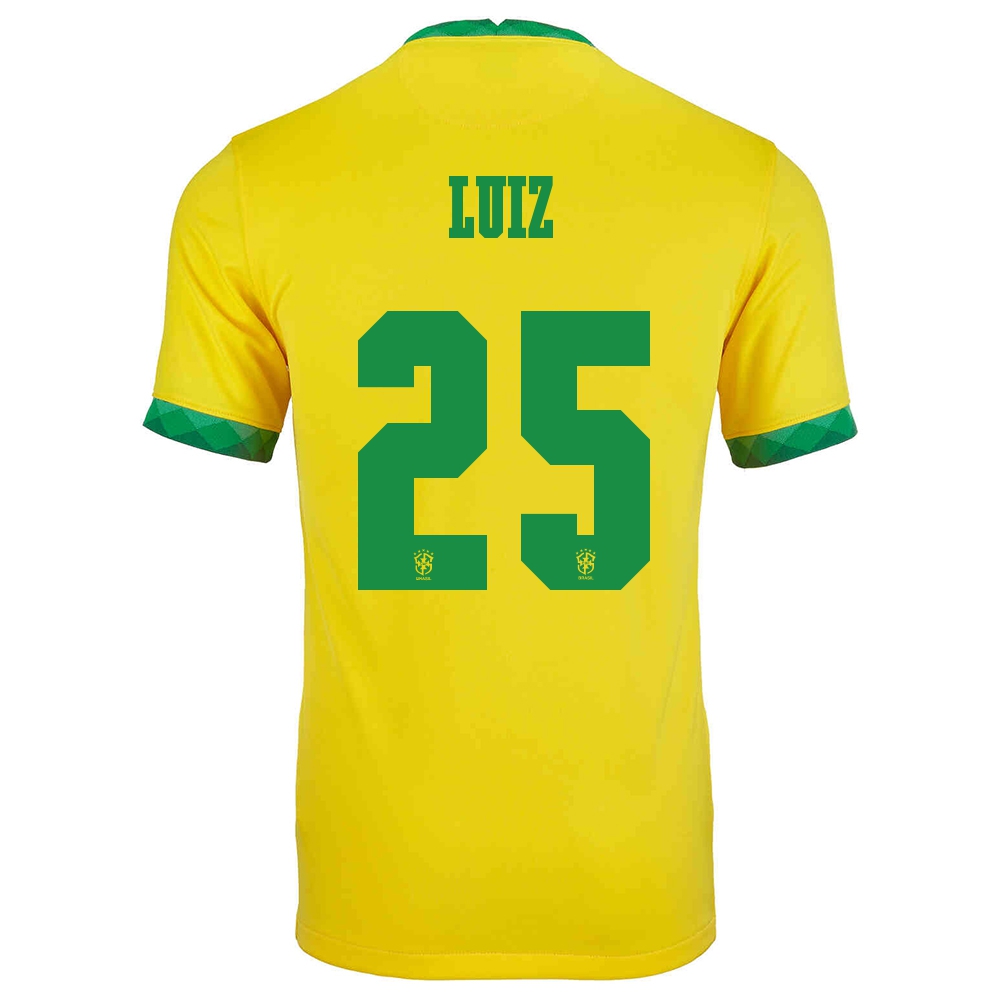 Ženy Brazílske Národné Futbalové Mužstvo Douglas Luiz #25 Domáci žltá Dresy 2021 Košele Dres