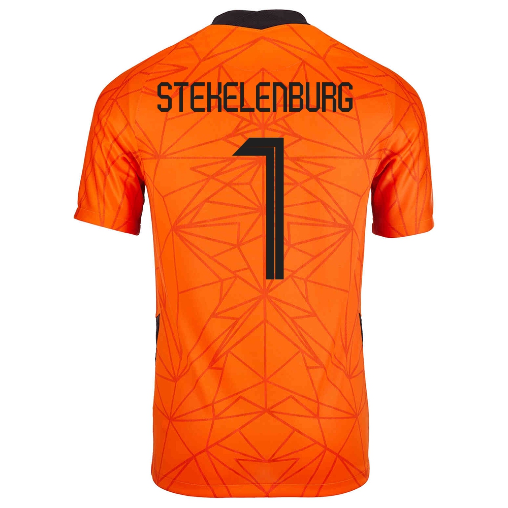 Deti Holandské Národné Futbalové Mužstvo Maarten Stekelenburg #1 Domáci Oranžová Dresy 2021 Košele Dres