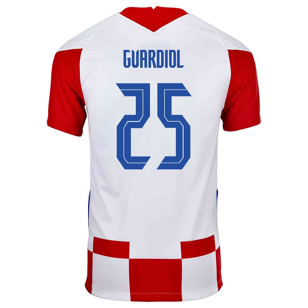 Ženy Chorvátske Národné Futbalové Mužstvo Josko Gvardiol #25 Domáci Červená Biela Dresy 2021 Košele Dres