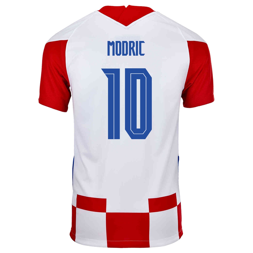 Muži Chorvátske Národné Futbalové Mužstvo Luka Modric #10 Domáci Červená Biela Dresy 2021 Košele Dres