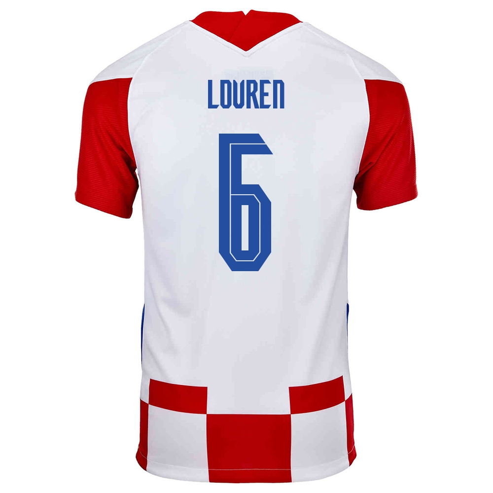 Deti Chorvátske Národné Futbalové Mužstvo Dejan Lovren #6 Domáci Červená Biela Dresy 2021 Košele Dres