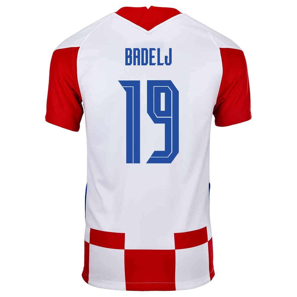 Muži Chorvátske Národné Futbalové Mužstvo Milan Badelj #19 Domáci Červená Biela Dresy 2021 Košele Dres