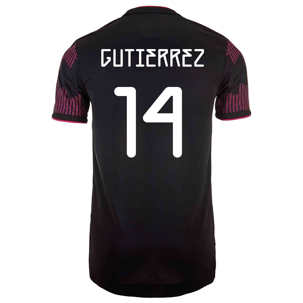 Muži Mexické Národné Futbalové Mužstvo Erick Gutierrez #14 Domáci Červená Ruža Dresy 2021 Košele Dres