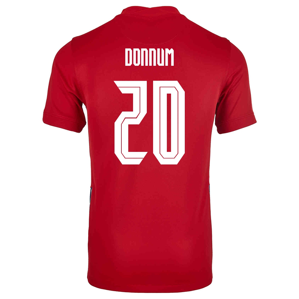 Muži Nórske Národné Futbalové Mužstvo Aron Donnum #20 Domáci Červená Dresy 2021 Košele Dres