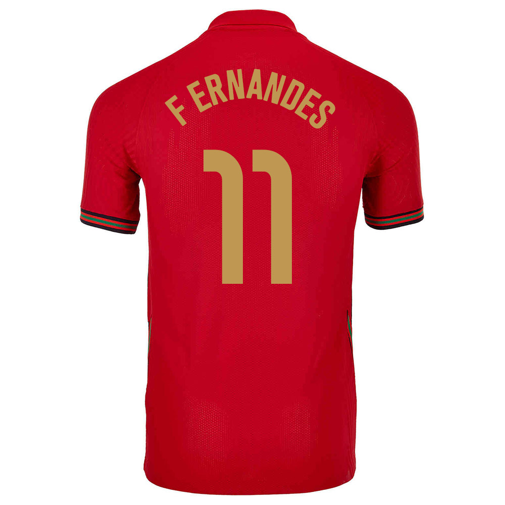 Muži Portugalské Národné Futbalové Mužstvo Bruno Fernandes #11 Domáci Červená Dresy 2021 Košele Dres