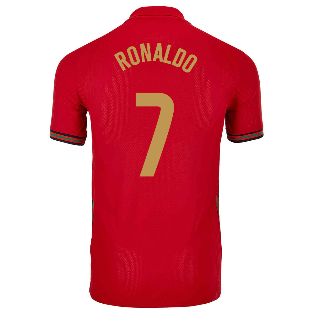 Ženy Portugalské Národné Futbalové Mužstvo Cristiano Ronaldo #7 Domáci Červená Dresy 2021 Košele Dres