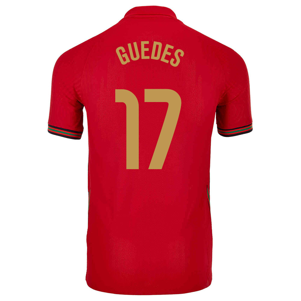 Ženy Portugalské Národné Futbalové Mužstvo Goncalo Guedes #17 Domáci Červená Dresy 2021 Košele Dres