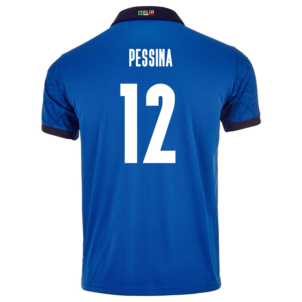 Muži Talianske Národné Futbalové Mužstvo Matteo Pessina #12 Domáci Modrá Dresy 2021 Košele Dres