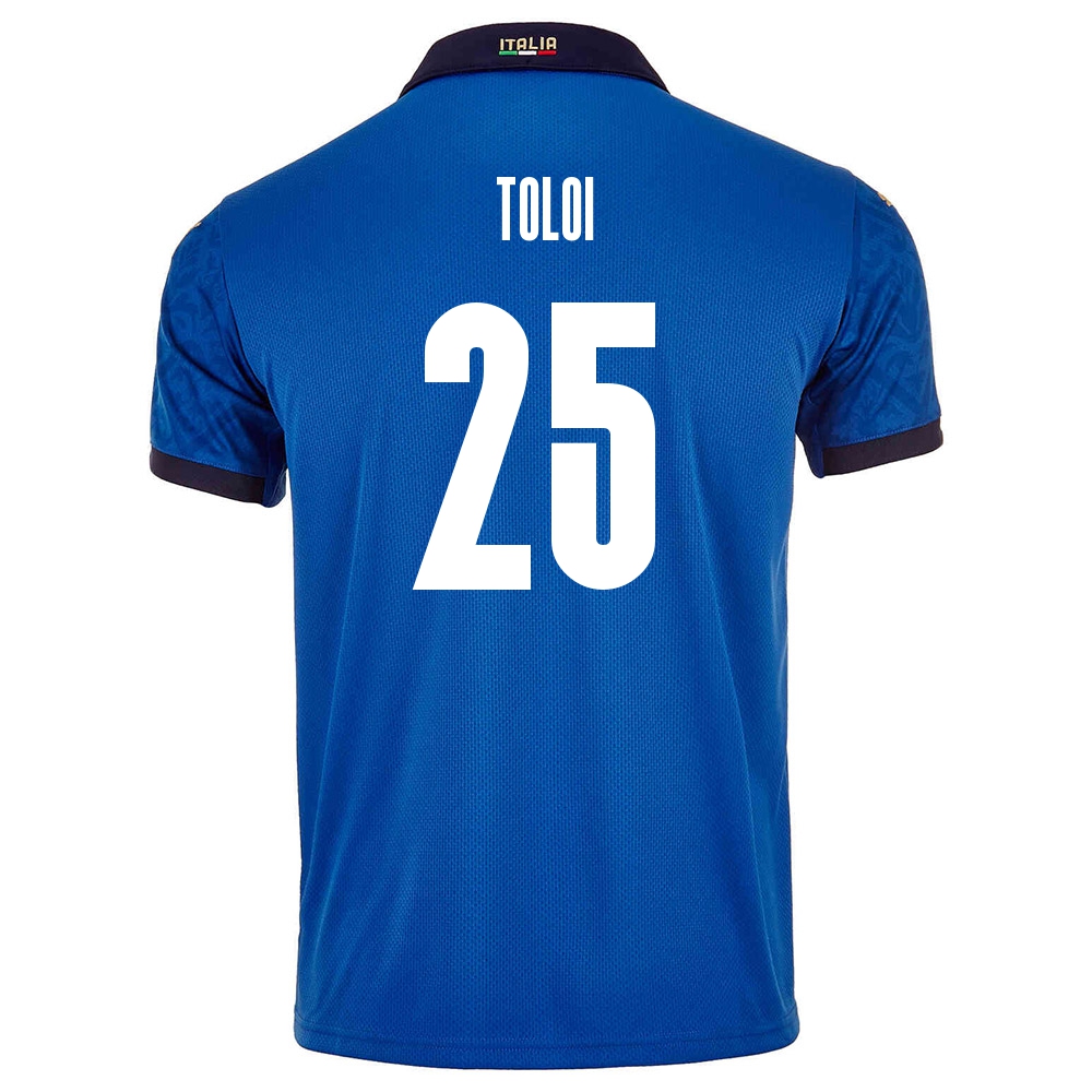 Muži Talianske Národné Futbalové Mužstvo Rafael Toloi #25 Domáci Modrá Dresy 2021 Košele Dres
