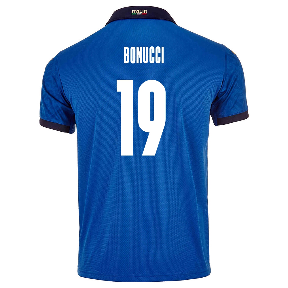 Muži Talianske Národné Futbalové Mužstvo Leonardo Bonucci #19 Domáci Modrá Dresy 2021 Košele Dres