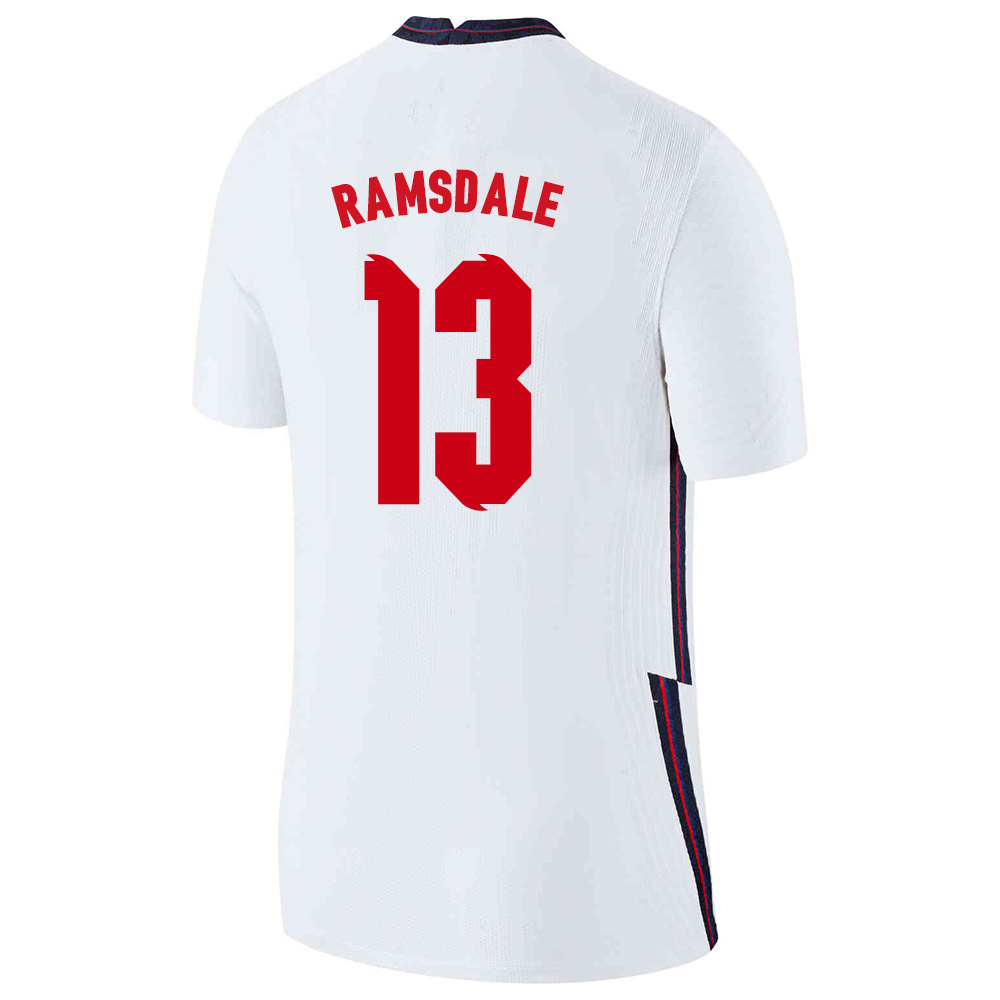 Deti Anglické Národné Futbalové Mužstvo Aaron Ramsdale #13 Domáci Biely Dresy 2021 Košele Dres