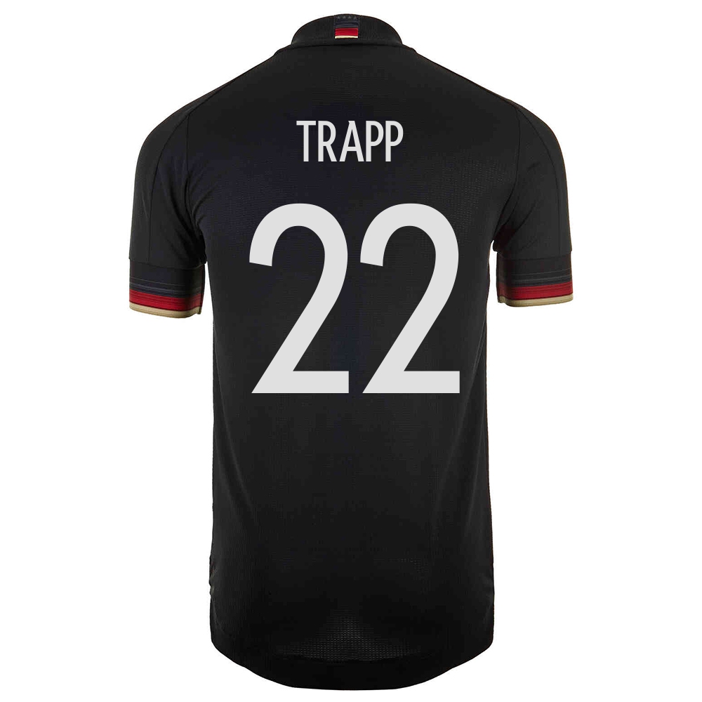 Deti Nemecké Národné Futbalové Mužstvo Kevin Trapp #22 Vonkajší čierna Dresy 2021 Košele Dres