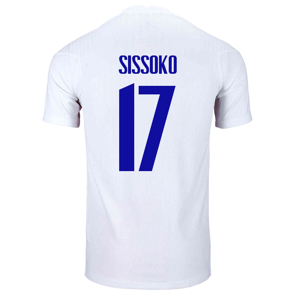 Deti Francúzske Národné Futbalové Mužstvo Moussa Sissoko #17 Vonkajší Biely Dresy 2021 Košele Dres