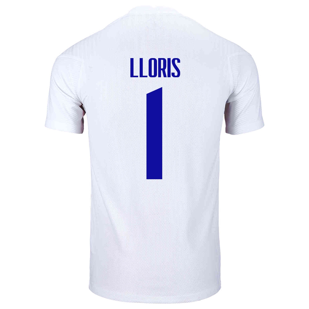 Muži Francúzske Národné Futbalové Mužstvo Hugo Lloris #1 Vonkajší Biely Dresy 2021 Košele Dres