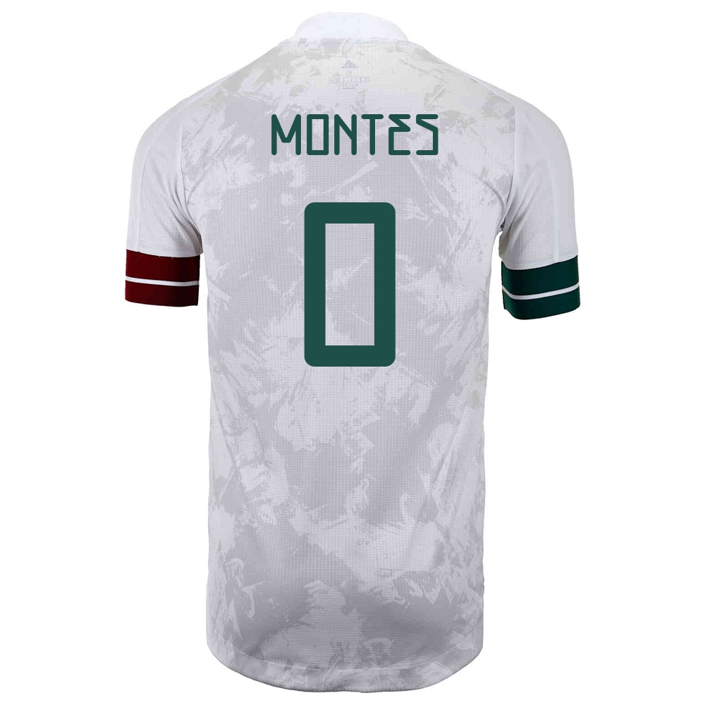 Deti Mexické Národné Futbalové Mužstvo Cesar Montes #0 Vonkajší Biely čierny Dresy 2021 Košele Dres