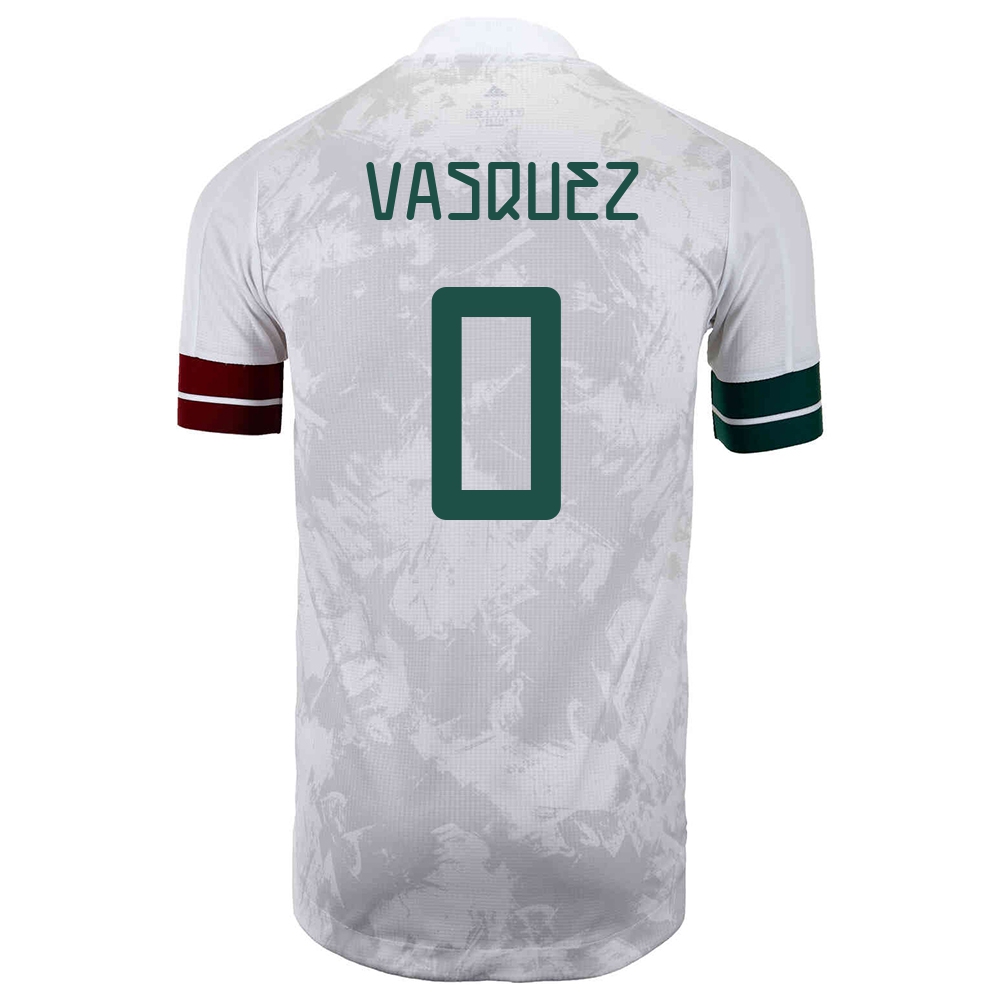 Deti Mexické Národné Futbalové Mužstvo Johan Vasquez #0 Vonkajší Biely čierny Dresy 2021 Košele Dres