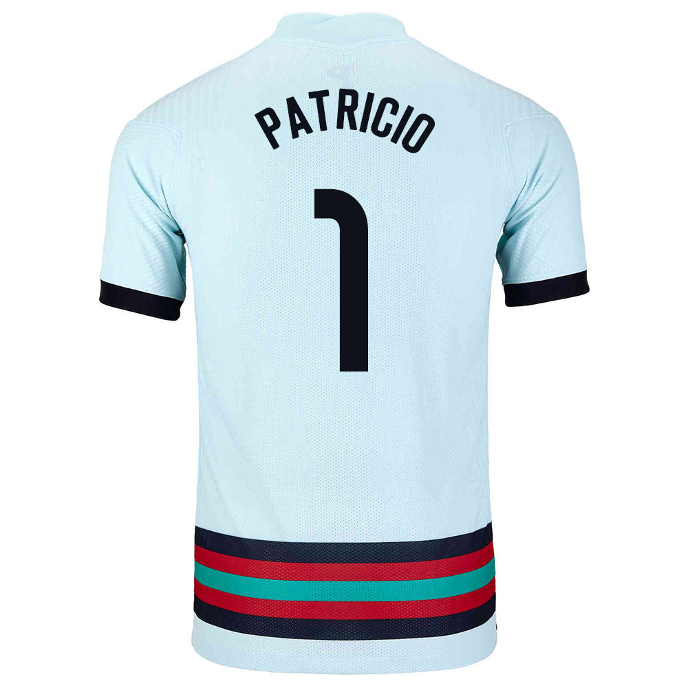 Deti Portugalské Národné Futbalové Mužstvo Rui Patricio #1 Vonkajší Svetlo Modrá Dresy 2021 Košele Dres
