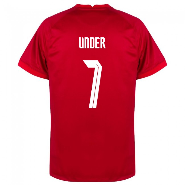 Deti Turecké Národné Futbalové Mužstvo Cengiz Under #7 Vonkajší Červená Dresy 2021 Košele Dres