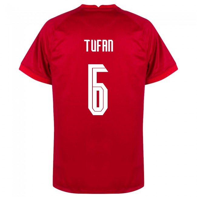 Deti Turecké Národné Futbalové Mužstvo Ozan Tufan #6 Vonkajší Červená Dresy 2021 Košele Dres