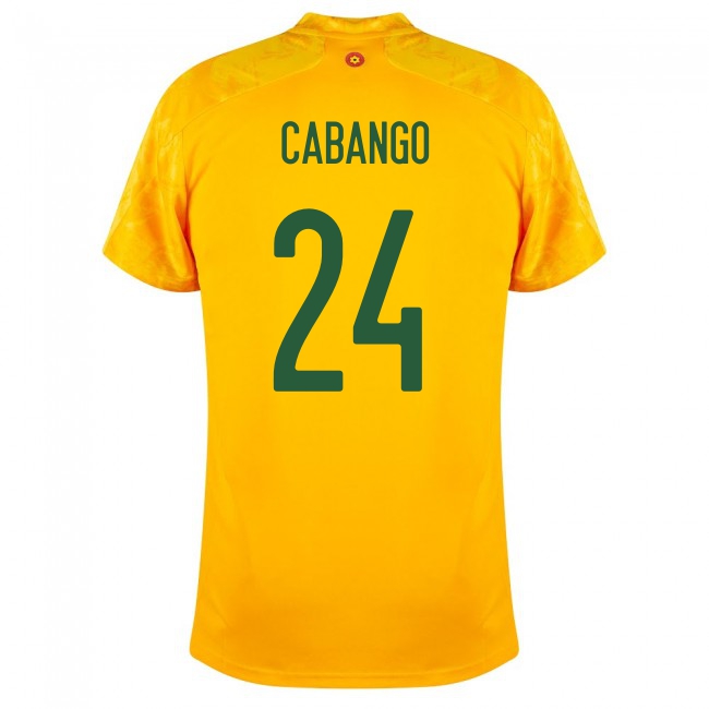 Deti Waleské Národné Futbalové Mužstvo Ben Cabango #24 Vonkajší žltá Dresy 2021 Košele Dres