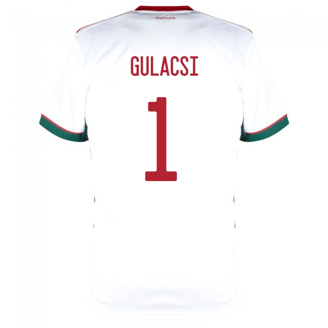 Deti Maďarské Národné Futbalové Mužstvo Peter Gulacsi #1 Vonkajší Biely Dresy 2021 Košele Dres