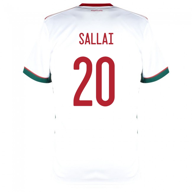 Deti Maďarské Národné Futbalové Mužstvo Roland Sallai #20 Vonkajší Biely Dresy 2021 Košele Dres