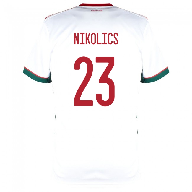 Deti Maďarské Národné Futbalové Mužstvo Nemanja Nikolics #23 Vonkajší Biely Dresy 2021 Košele Dres