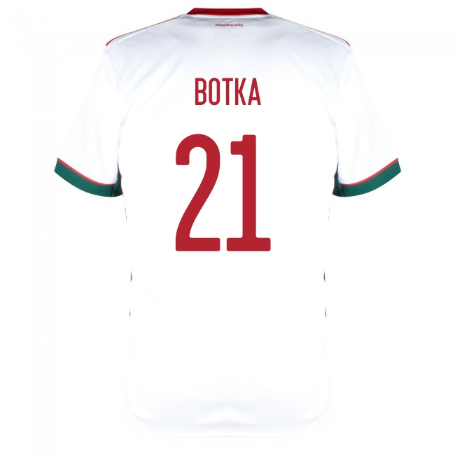 Deti Maďarské Národné Futbalové Mužstvo Endre Botka #21 Vonkajší Biely Dresy 2021 Košele Dres