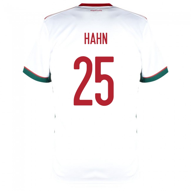 Deti Maďarské Národné Futbalové Mužstvo Janos Hahn #25 Vonkajší Biely Dresy 2021 Košele Dres