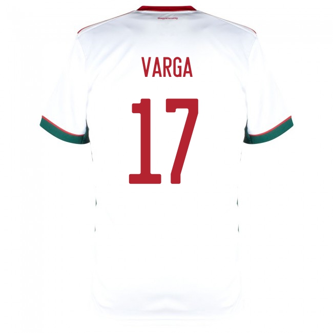 Deti Maďarské Národné Futbalové Mužstvo Roland Varga #17 Vonkajší Biely Dresy 2021 Košele Dres