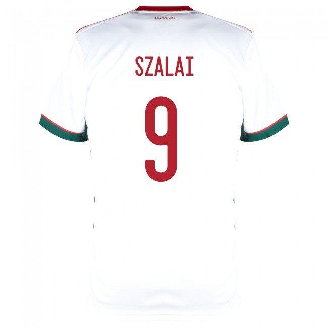 Deti Maďarské Národné Futbalové Mužstvo Adam Szalai #9 Vonkajší Biely Dresy 2021 Košele Dres
