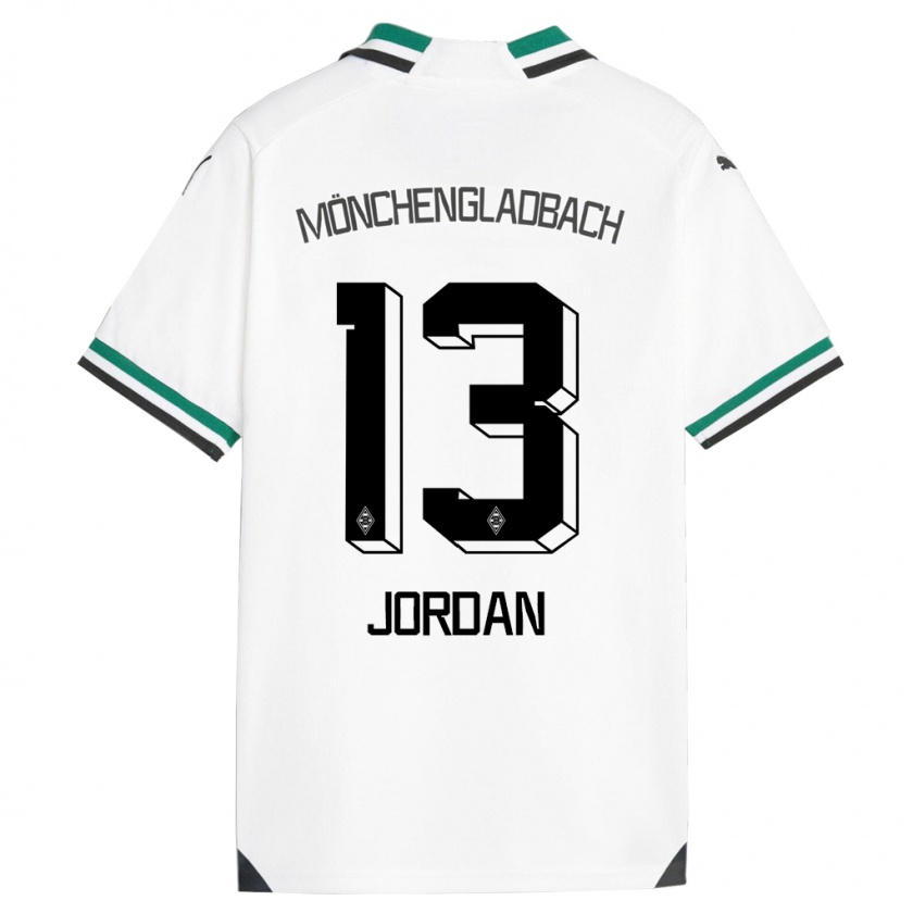 Kandiny Deti Jordan #13 Biela Zelená Dresy Hazai Csapatmez 2023/24 Triĭká