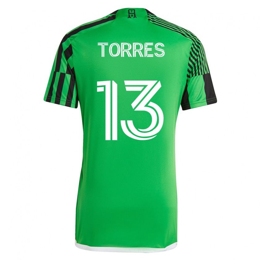 Kandiny Deti Leo Torres #13 Zelená Čierna Dresy Hazai Csapatmez 2023/24 Triĭká