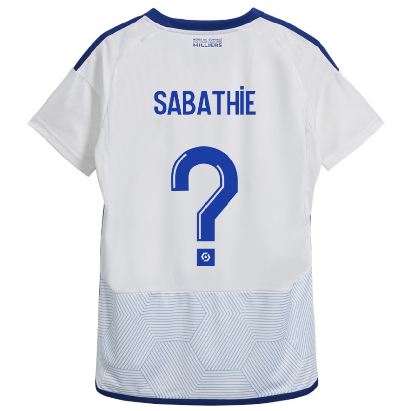 Kandiny Deti Gabin Sabathié #0 Biely Dresy Idegenbeli Csapatmez 2023/24 Triĭká