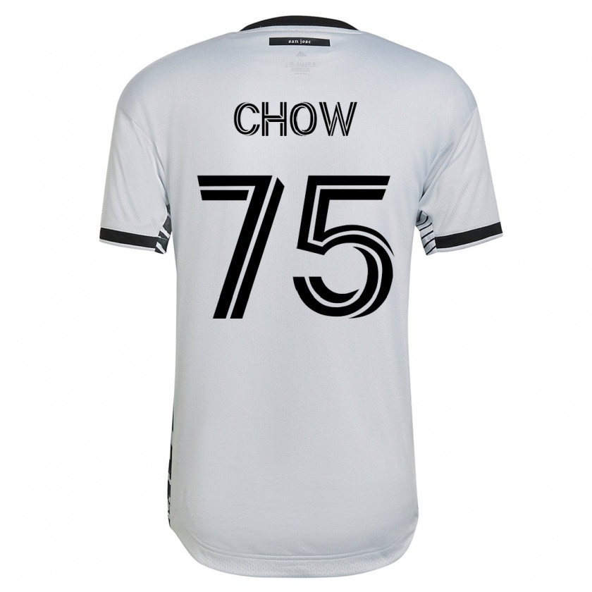 Kandiny Deti Alex Chow #75 Biely Dresy Idegenbeli Csapatmez 2023/24 Triĭká